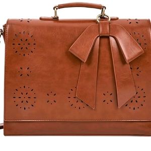 Never used leather computer bag